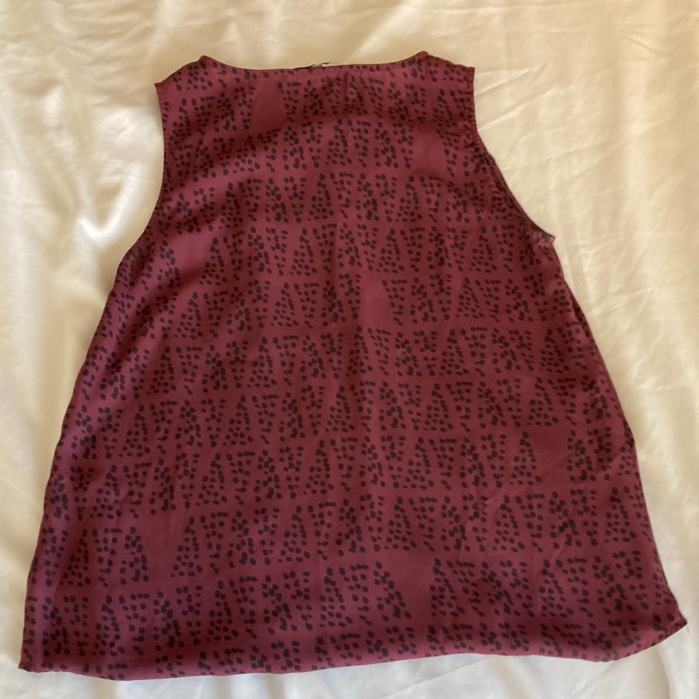 Collective Concepts Maroon Sleeveless Blouse.  Size Medium